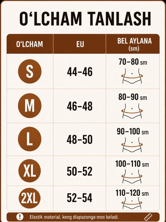 Issituvchi bel korseti uniseks, elastik yumshoq belbog‘, S–2XL, sovuq havo uchun