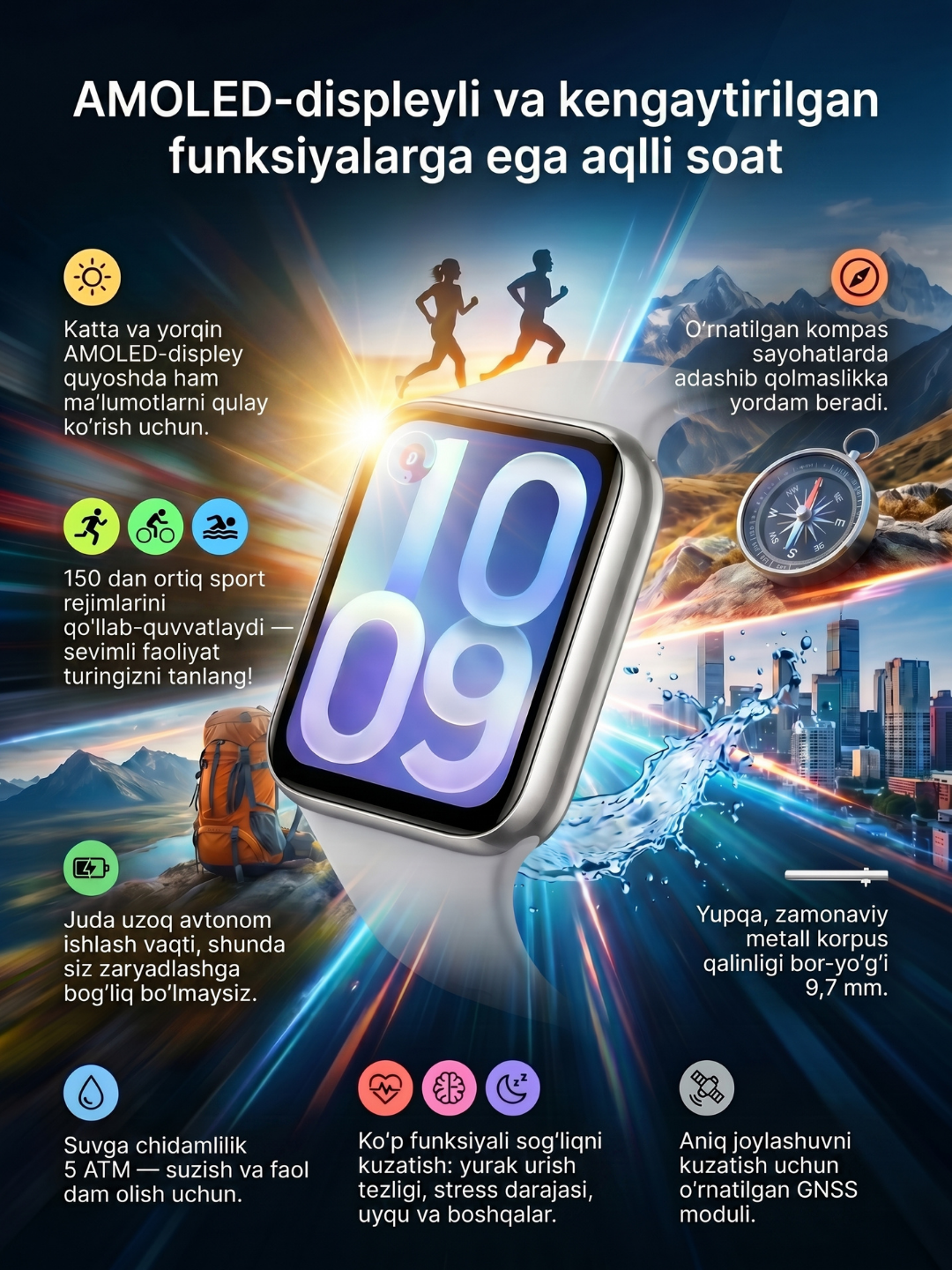 Xiaomi Smart Band 10 Pro - GPS, AMOLED
