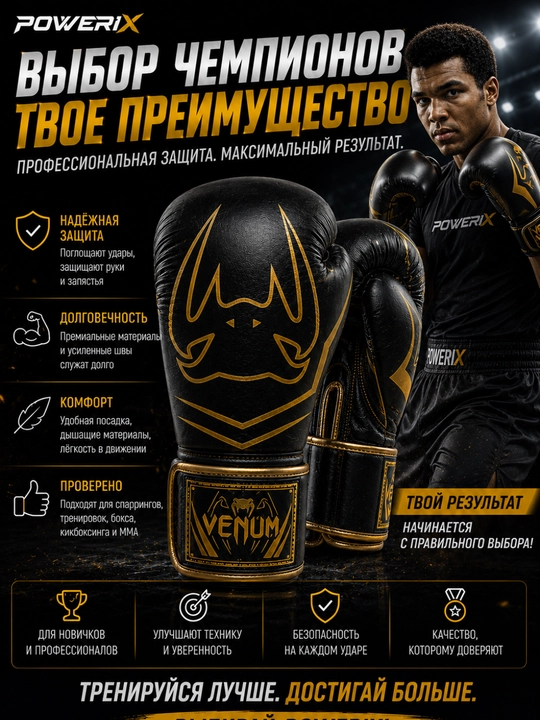 Боксерские перчатки, перчатки для бокса, venum, перчатки для тренировок