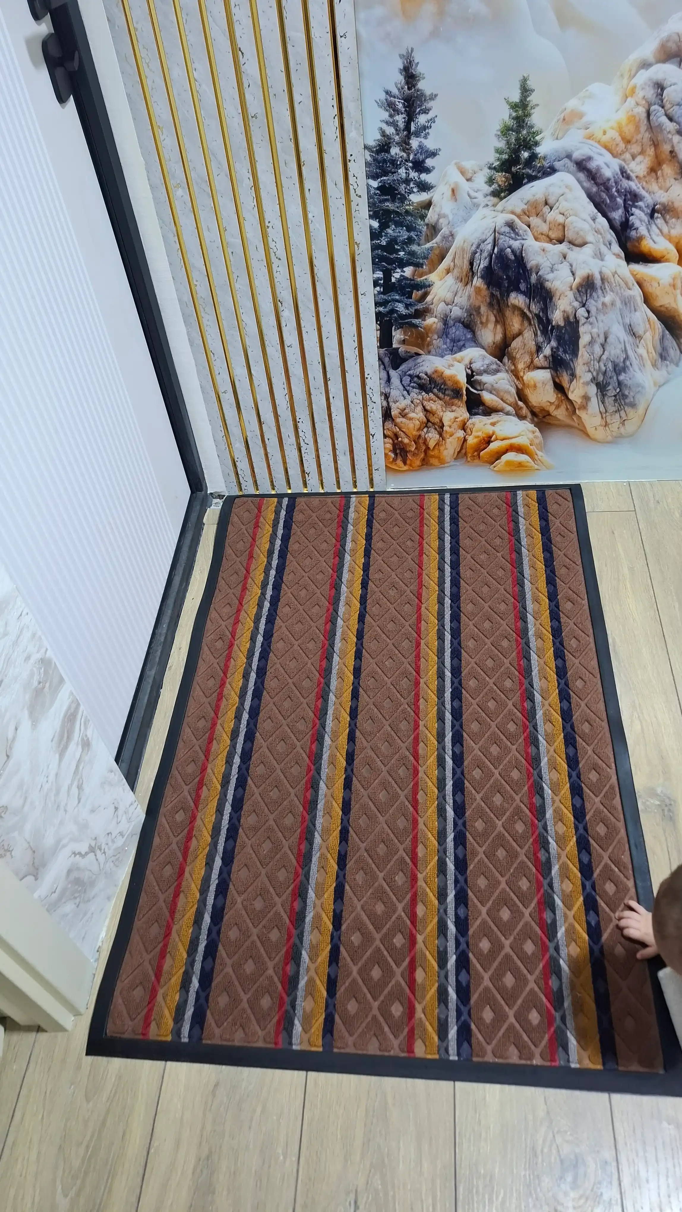 Ofis, do'kon, eshik oldi uchun sirpanmas chang yutuvchi gilamchalar 120x80 cm, 75x45 cm