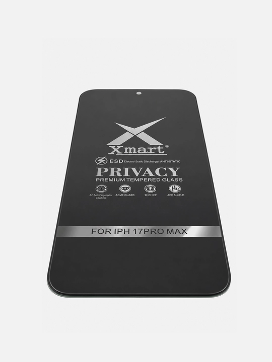 Защитное стекло Xmart Privacy для iPhone 15, 16, 17 Pro, Pro Max и 17 Air, Anti Dust, 9H