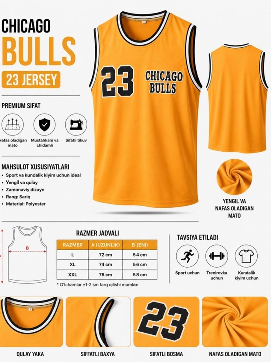 Erkaklar sport maykasi - CHICAGO BULLS 23 - 
