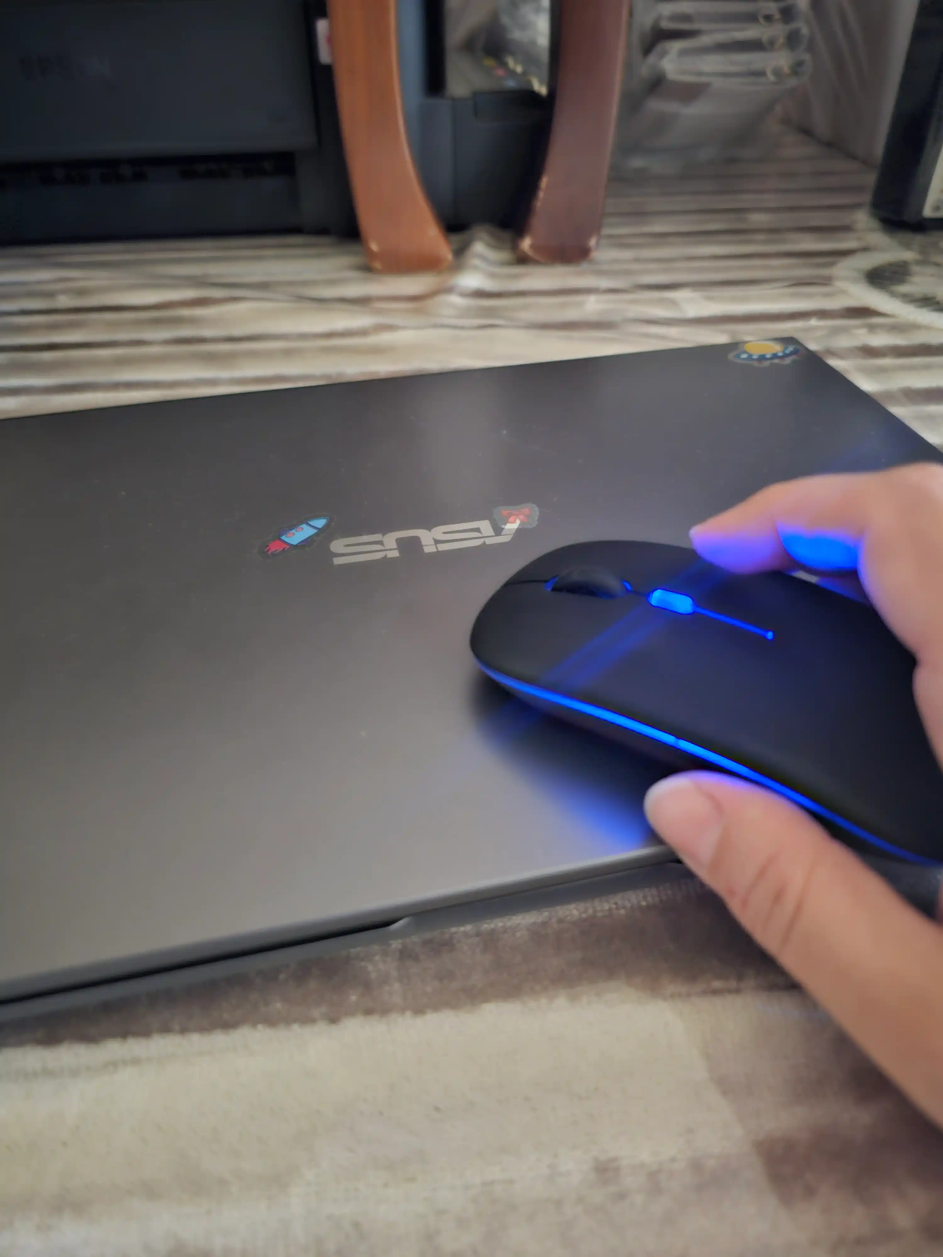 Беспроводная мышь Bluetooth + USB с RGB подсветкой, тихий клик, 3 DPI для ноутбука и ПК
