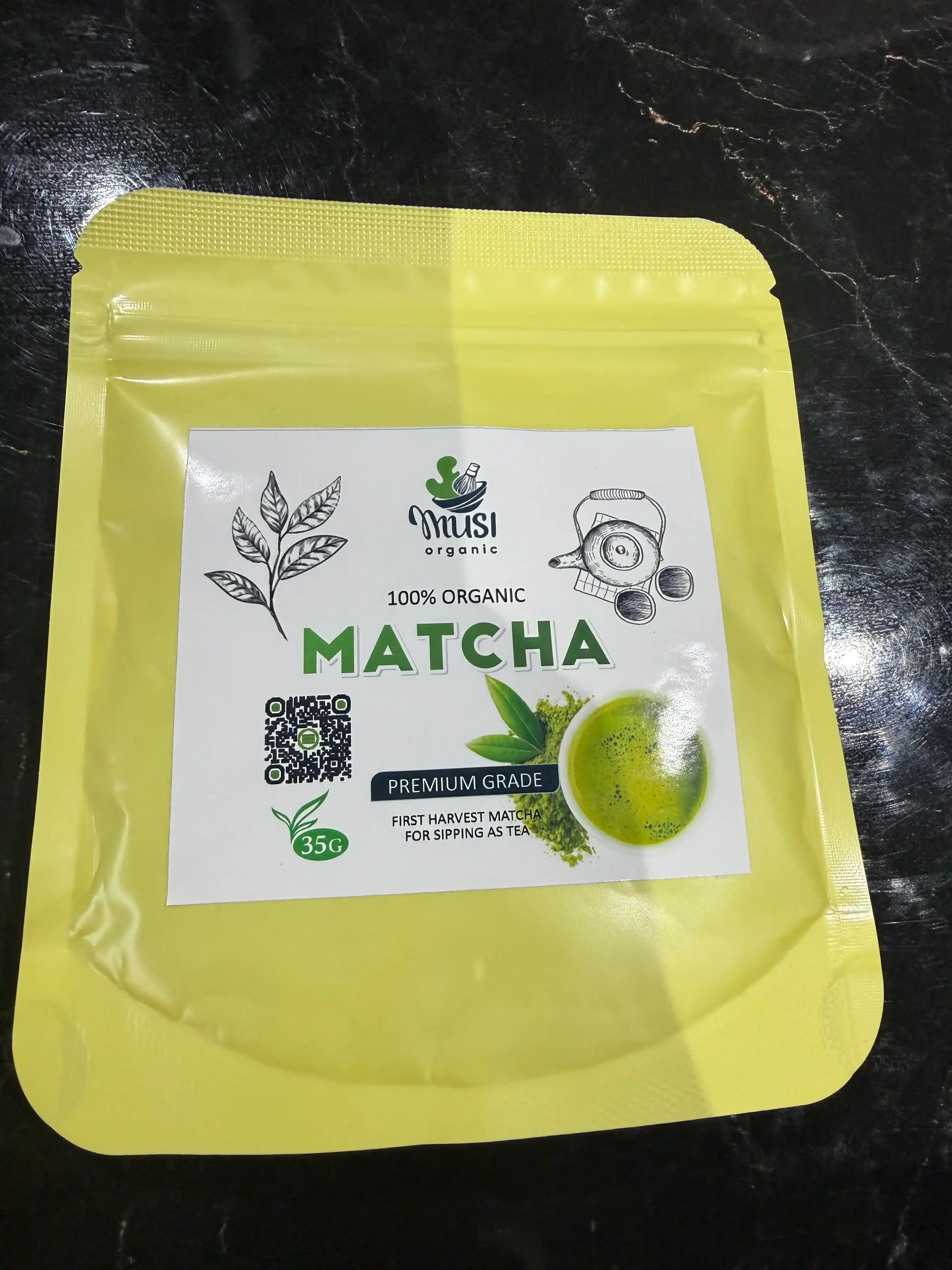 Чай матча высший сорт, 100% натуральный, Musi Organic