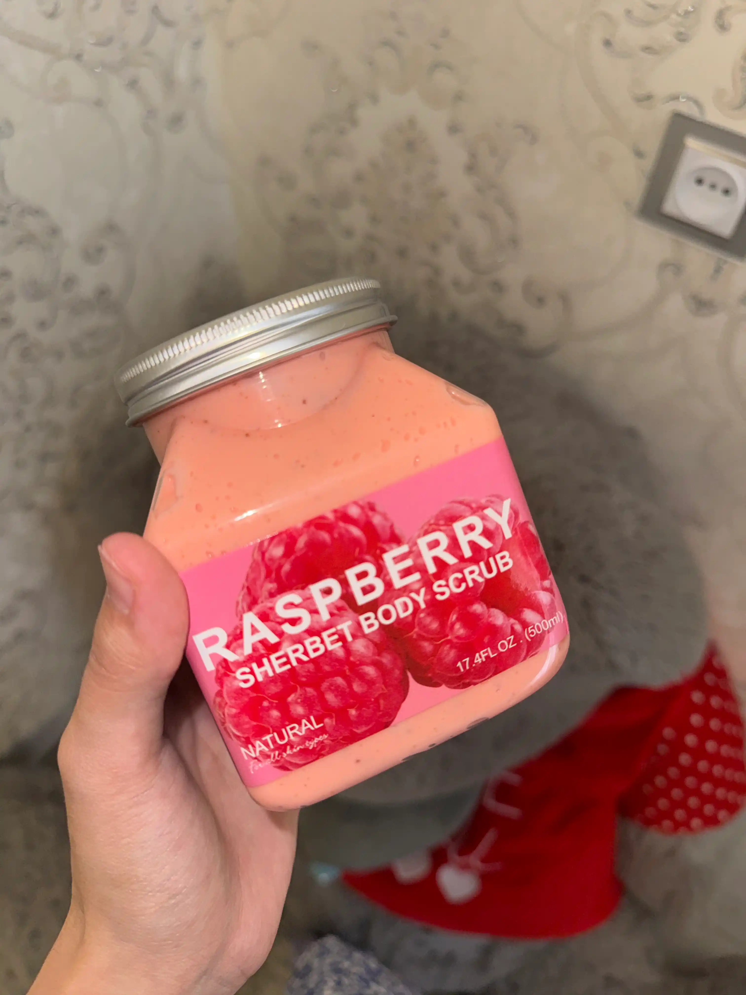 Скраб для лица и тела Wokal Sherbet Body Scrub, с экстрактом малины и клубники, 500/350 гр