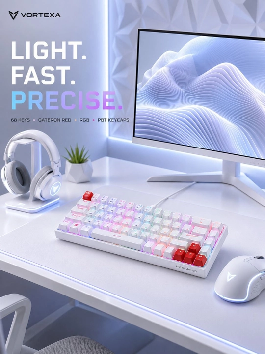 Gaming KG370 RGB mexanik o‘yin klaviaturasi, simli, 68 tugmali