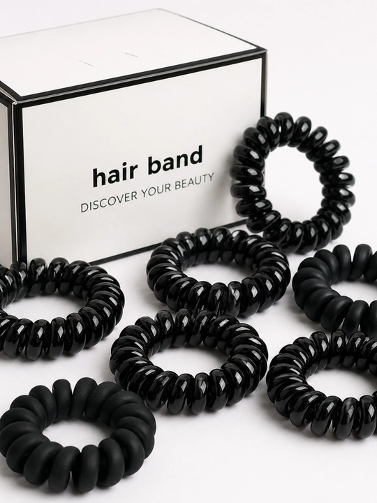 Резинки для волос спиральный набор, бесшовные hair band, не оставляют следов, 5шт