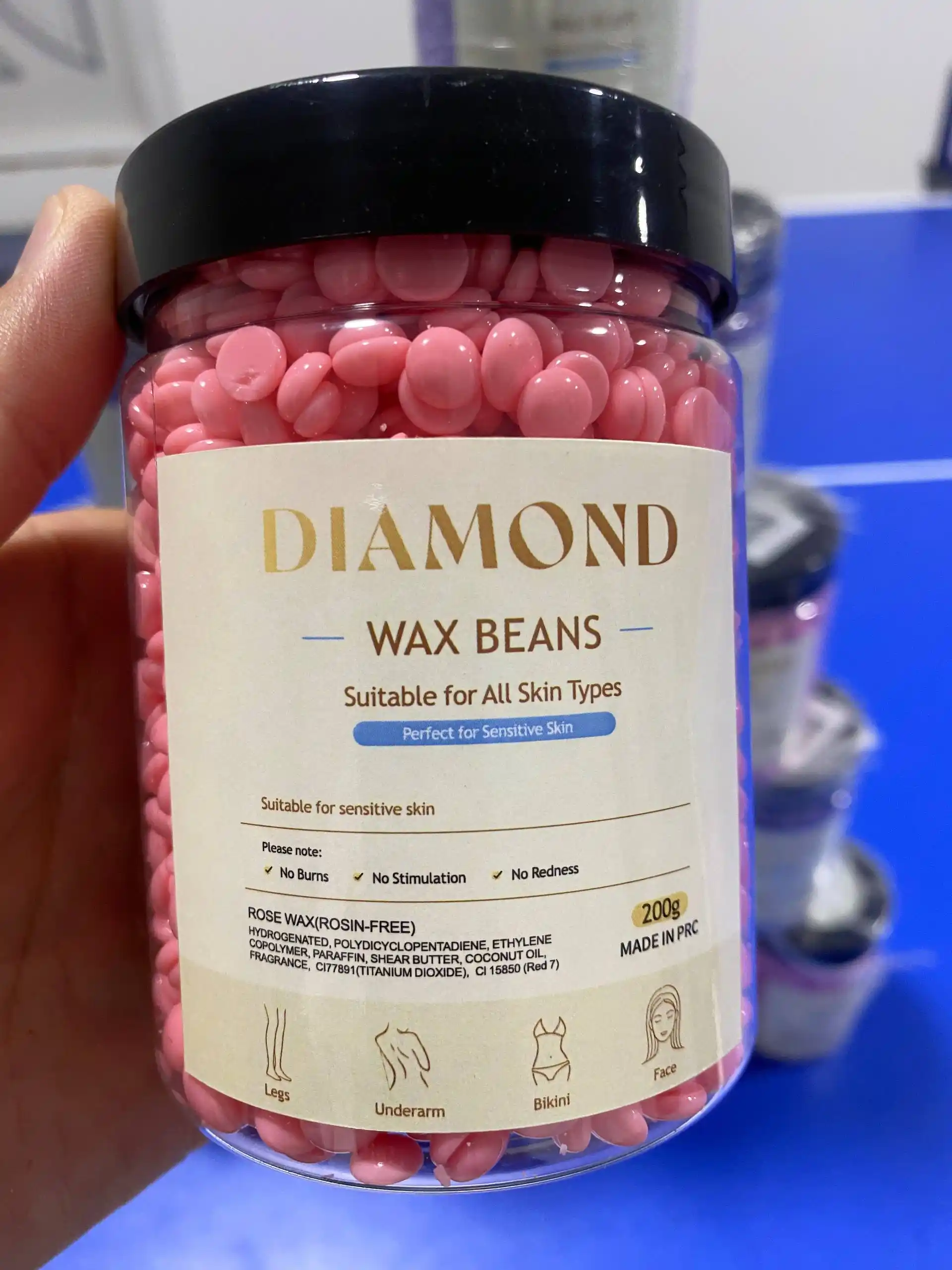 Эластичный воск для депиляции Diamond, 200 гр, мягкое удаление для чувствительных зон