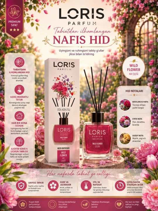 Аромадиффузор Loris Parfum для дома, 120 мл, освежитель