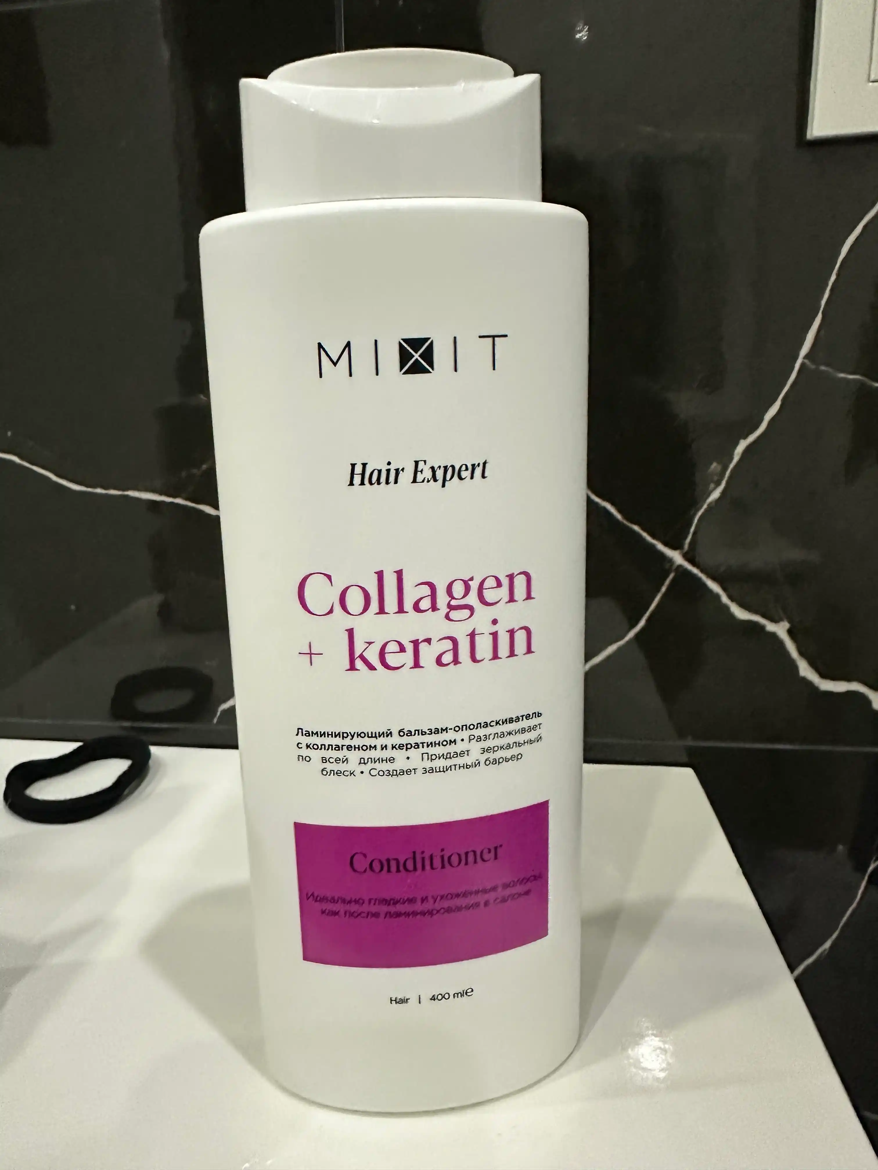 MIXIT Kollagen va keratin bilan laminatsiya qiluvchi balzam-konditsioner 400 ml