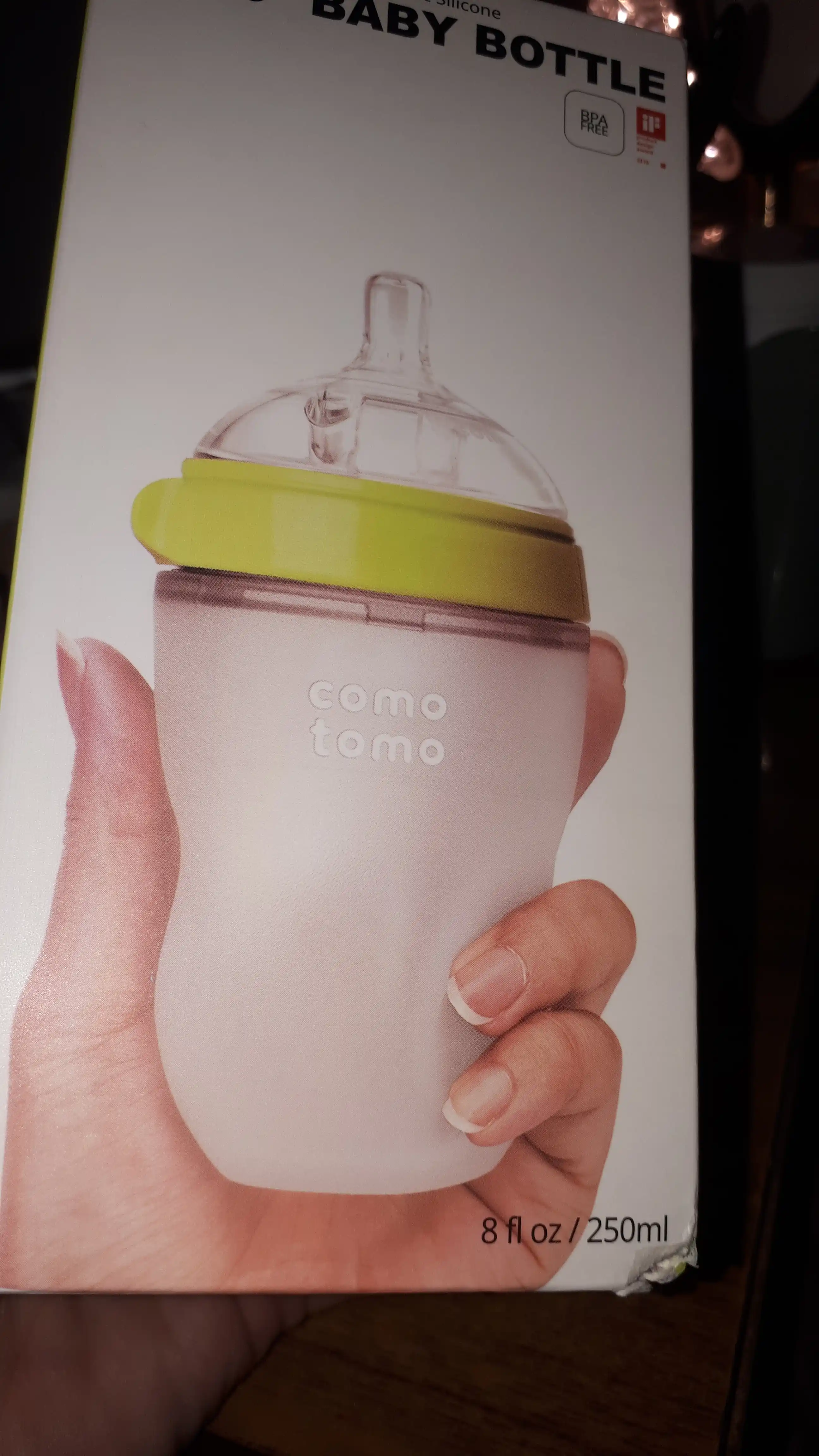 Бутылочка антиколиковая Comotomo, зеленая, 3 м+, 250 мл