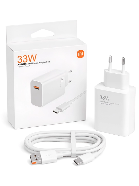 Сетевое зарядное устройство Xiaomi 33W с кабелем USB - Type-C в комплекте, быстрая зарядка