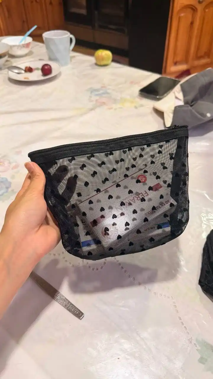 Ayollar uchun kosmetichka to'plami, shaffof fermuarlı kosmetichka, organayzer