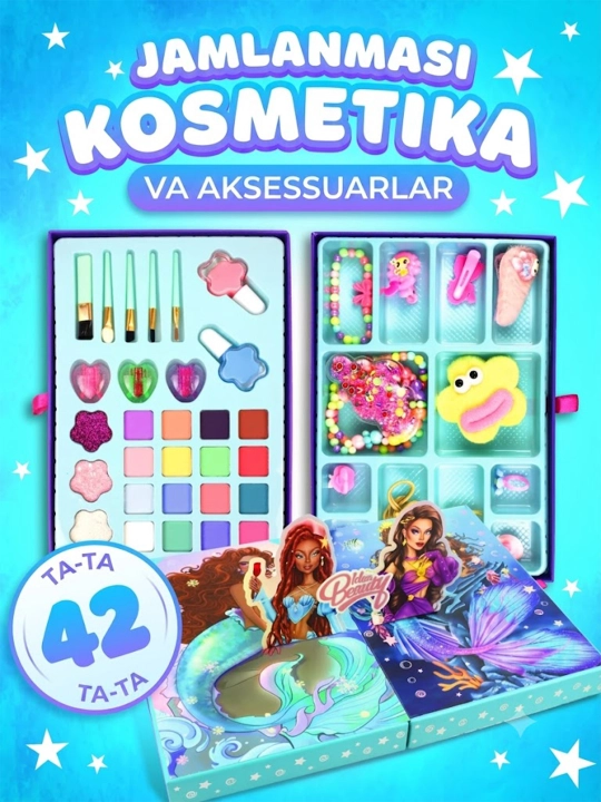 Bolalar kosmetikasi, beauty set, go'zallik to'plami, qizlar uchun sovg'a, bolalar makiyaj - 