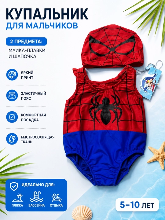 Купальники Плавки и детский купальный комплект для мальчиков