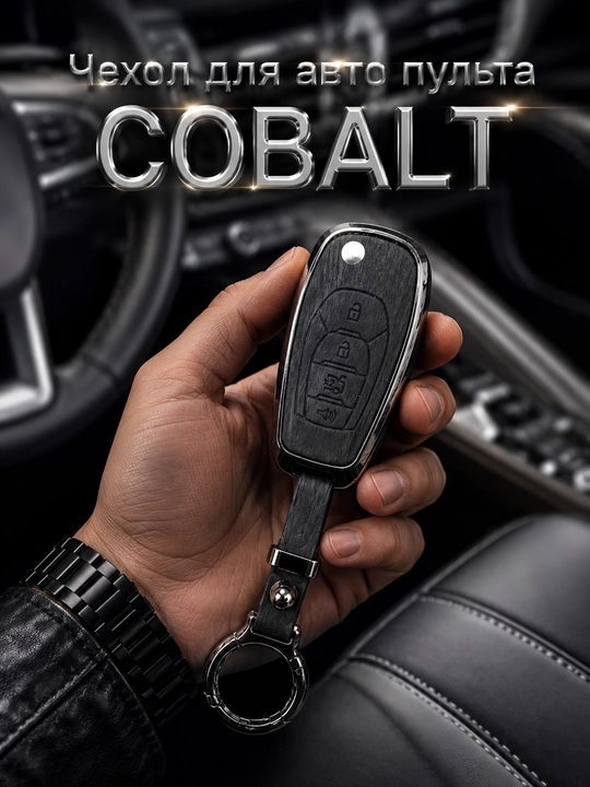Чехол хром для ключа автомобиля Onix, Malibu 2, Cobalt, BYD, Magicar 908