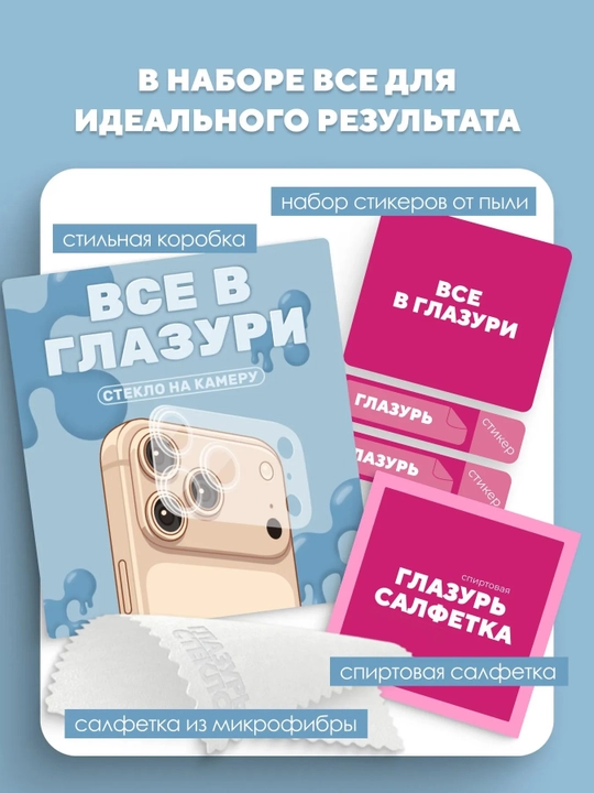 IPhone 17 Pro Max Orange uchun "GLAZUR" kamera himoya oynasi