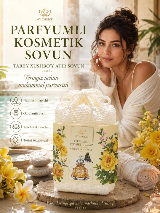 Parfyumli atir Sovun. Tabiiy va xushbo‘y kosmetik 21 xil sovunlar to'plami, 250 gr