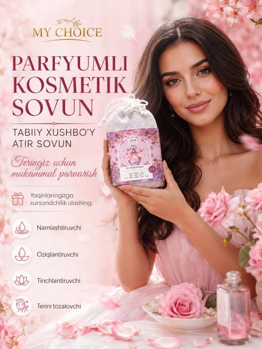 Parfyumli atir Sovun. Tabiiy va xushbo‘y kosmetik 21 xil sovunlar to'plami, 250 gr