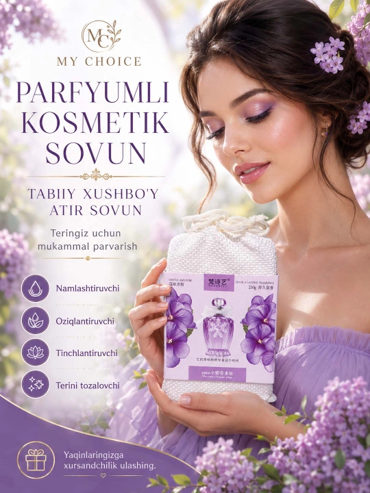 Parfyumli atir Sovun. Tabiiy va xushbo‘y kosmetik 21 xil sovunlar to'plami, 250 gr