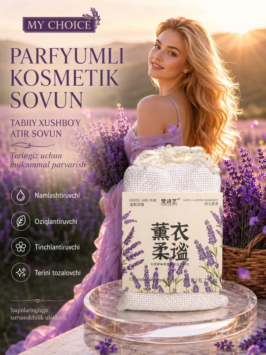 Parfyumli atir Sovun. Tabiiy va xushbo‘y kosmetik 21 xil sovunlar to'plami, 250 gr