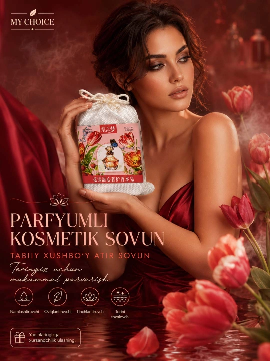 Parfyumli atir Sovun. Tabiiy va xushbo‘y kosmetik 21 xil sovunlar to'plami, 250 gr