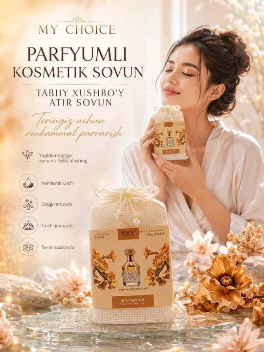 Parfyumli atir Sovun. Tabiiy va xushbo‘y kosmetik 21 xil sovunlar to'plami, 250 gr
