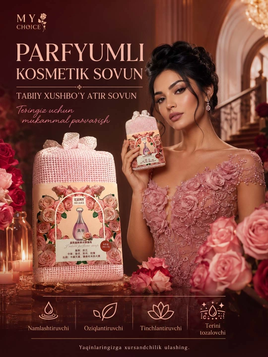 Parfyumli atir Sovun. Tabiiy va xushbo‘y kosmetik 21 xil sovunlar to'plami, 250 gr