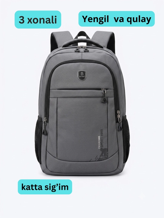 Universal ryukzak, maktab sumkasi, klassik, yo‘l sumkasi