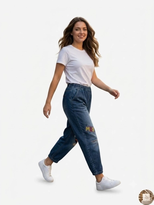 Ayollar uchun keng jinsi shim – baggy style, zamonaviy