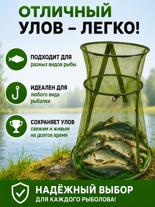 3 seksiyali yig‘ma baliq ovlash to‘ri 50 sm D-28 sm, yengil baliq ovlash to‘ri