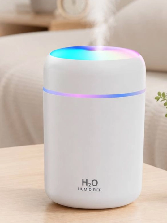 Мини USB увлажнитель воздуха H2O Humidifier с RGB LED подсветкой 300 мл - 