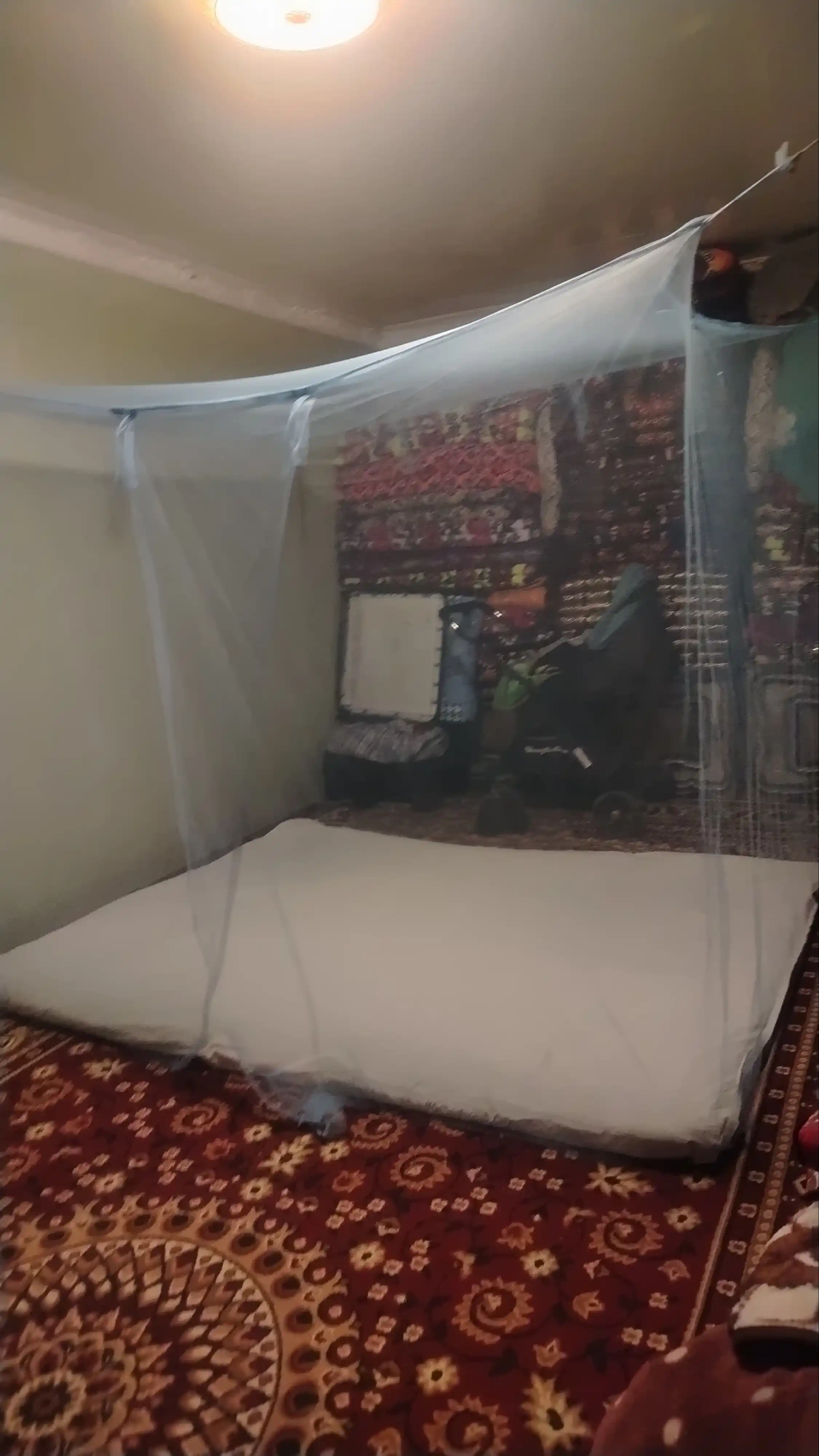 Chivin va pashshalardan himoya qiluvchi baldaxin to‘ri, karavot va gamak uchun