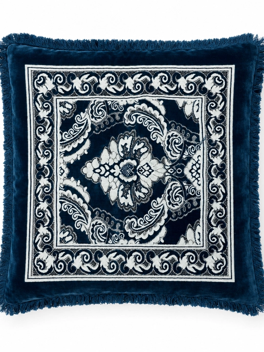Velyur yostiq jild, bezakli yostiq jild, 70x70 sm o‘lchamli baxmal yostiq jild