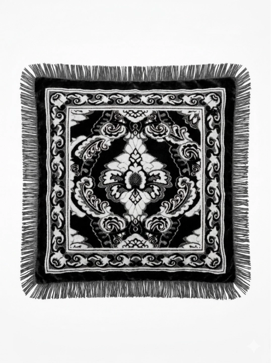 Velyur yostiq jild, bezakli yostiq jild, 70x70 sm o‘lchamli baxmal yostiq jild - 