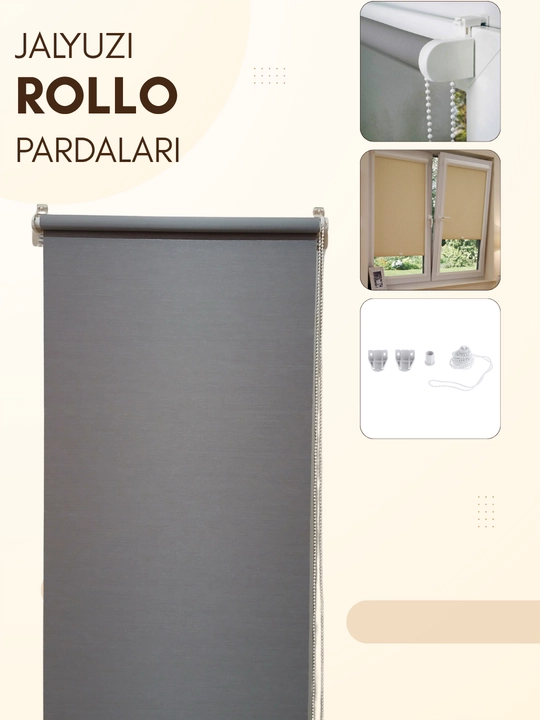 Mini rollo, parda, jalyuzi - 