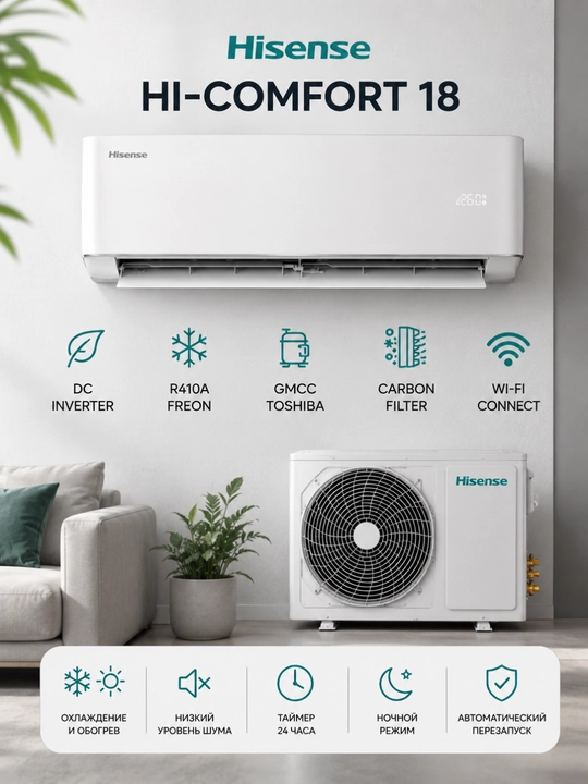 Hisense HI-COMFORT 12/18 Inverter — современный инверторный кондиционер