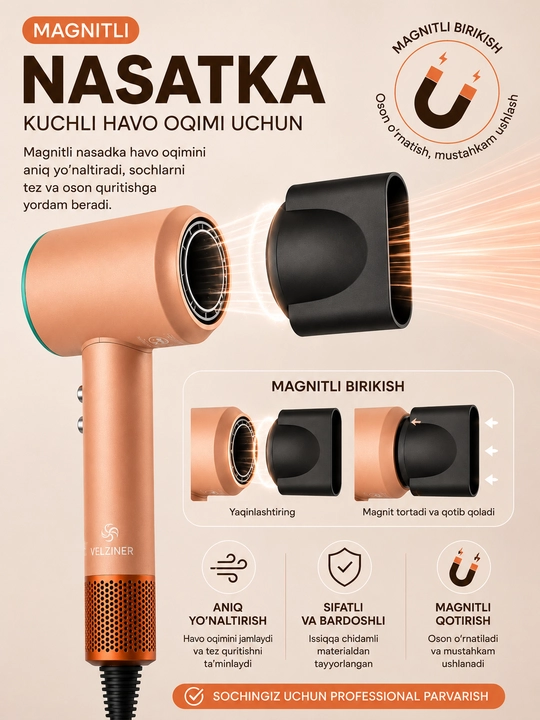 Fen Professional – Soch Quritgich, Issiq va Sovuq Havo Rejimlari