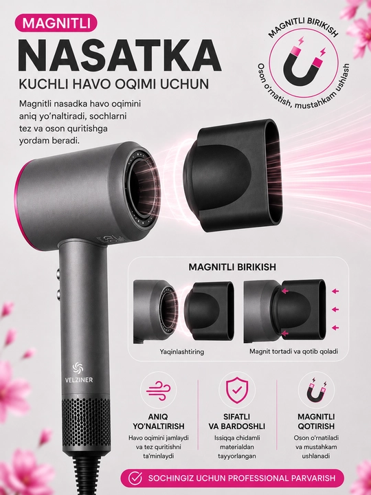 Fen Professional – Soch Quritgich, Issiq va Sovuq Havo Rejimlari