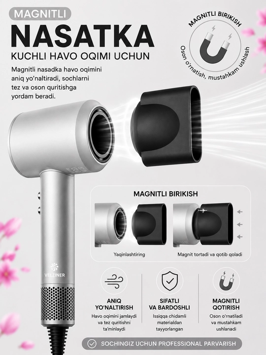 Fen Professional – Soch Quritgich, Issiq va Sovuq Havo Rejimlari