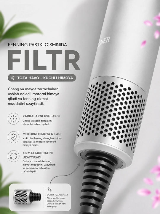 Fen Professional – Soch Quritgich, Issiq va Sovuq Havo Rejimlari