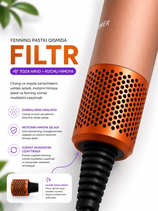 Fen Professional – Soch Quritgich, Issiq va Sovuq Havo Rejimlari