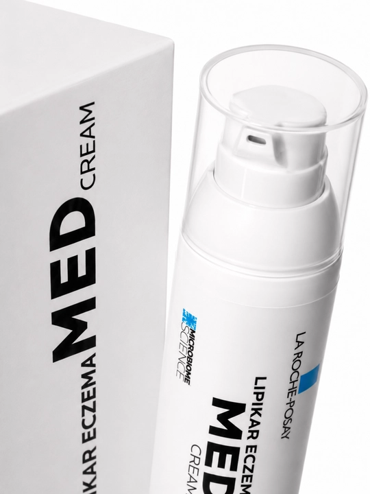 Yengil teksturali Eczema Lipikar MED oziqlantiruvchi kremi, 30 ml