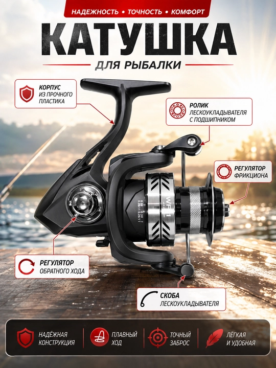 Катушка для рыбалки карповая