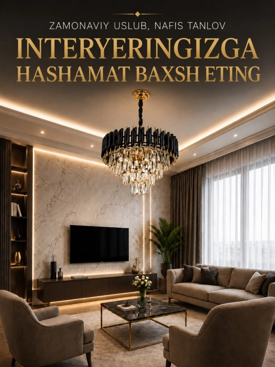 Premium qandil lyustra — interyer uchun hashamat