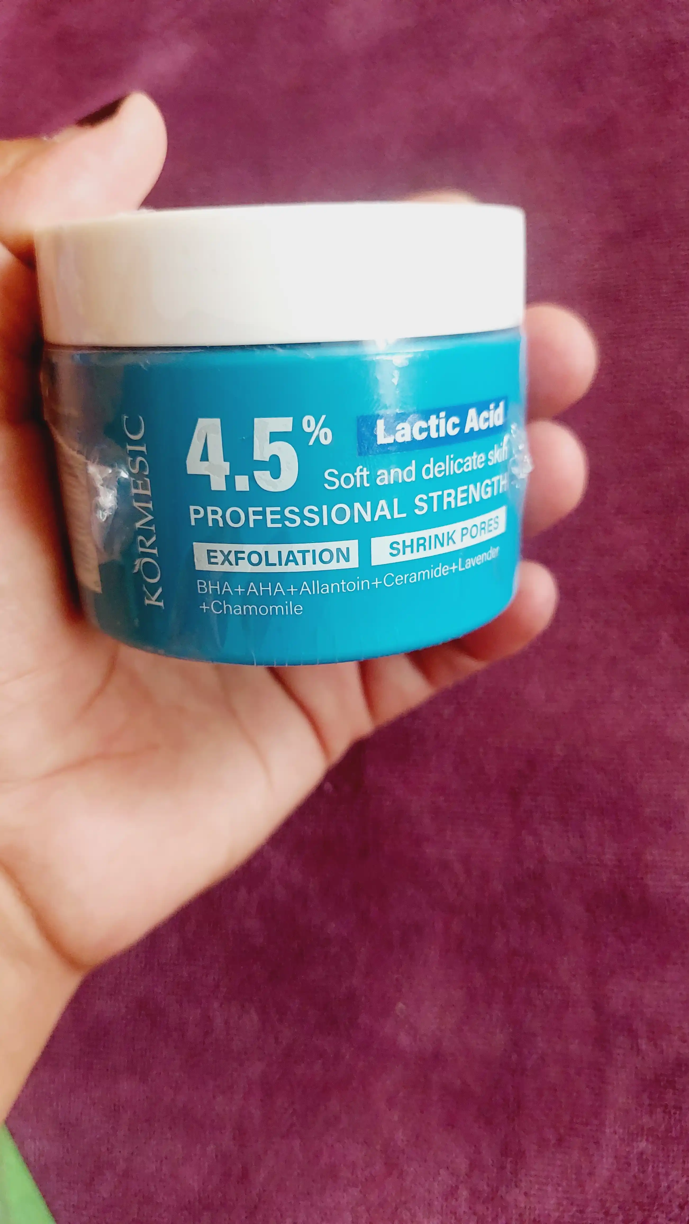 Peeling, tinchlantiruvchi, teshiklarni toraytiruvchi paxta yostiqchalari, 110 g / 50 dona
