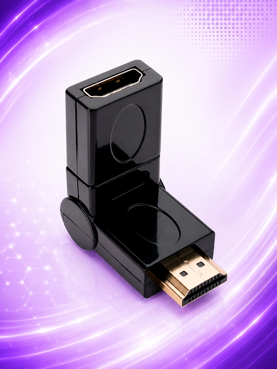 HDMI 19M HDMI 19F aylanuvchi adapter 360° 180° bukiluvchi, Full HD 1080P, HDMI o'tkazgich