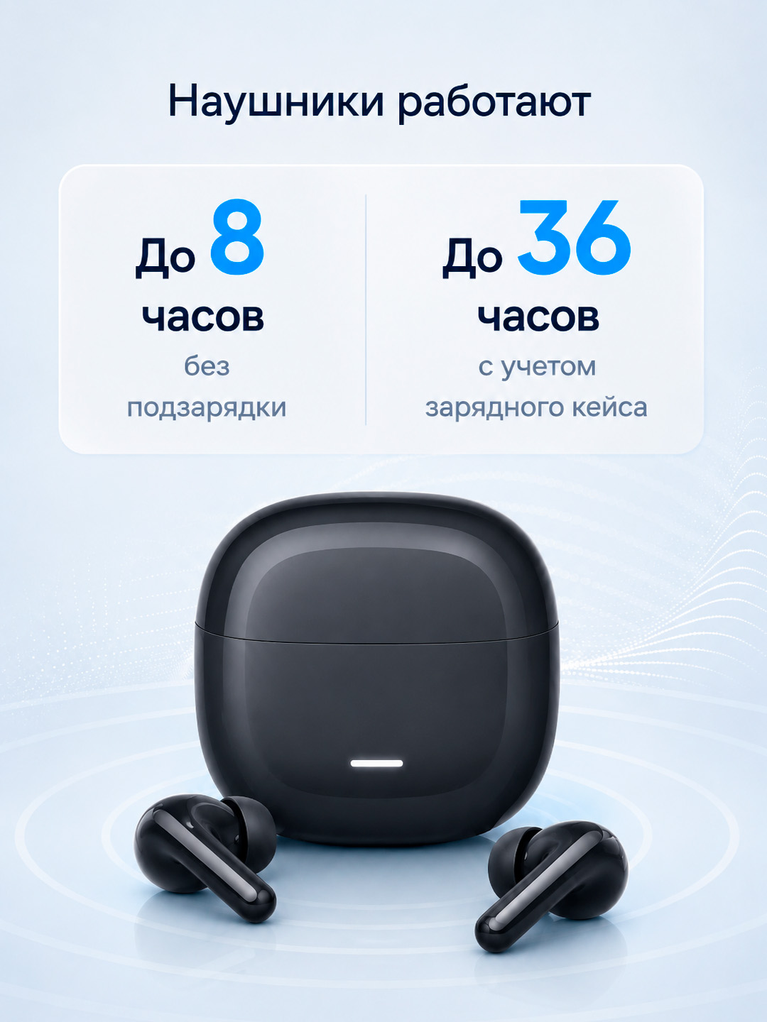 Simsiz quloqchinlar REDMI Buds 8 Lite ANC 42dB 12.4 mm drayver 36 soat Bluetooth 5.4 TWS