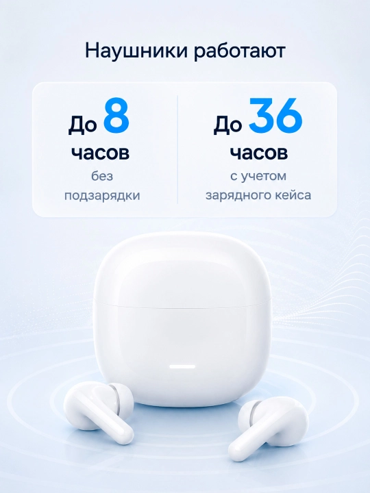 Simsiz quloqchinlar REDMI Buds 8 Lite ANC 42dB 12.4 mm drayver 36 soat Bluetooth 5.4 TWS
