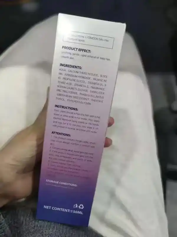 LYDIMOON og‘riqsiz soch olish spreyi, tez depilyatsiya vositasi, 150 ml